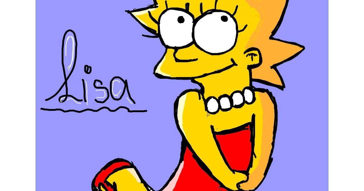 Drawing of Lisa Simpson by Unknown
