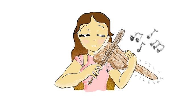 Drawing of Violin by coconut
