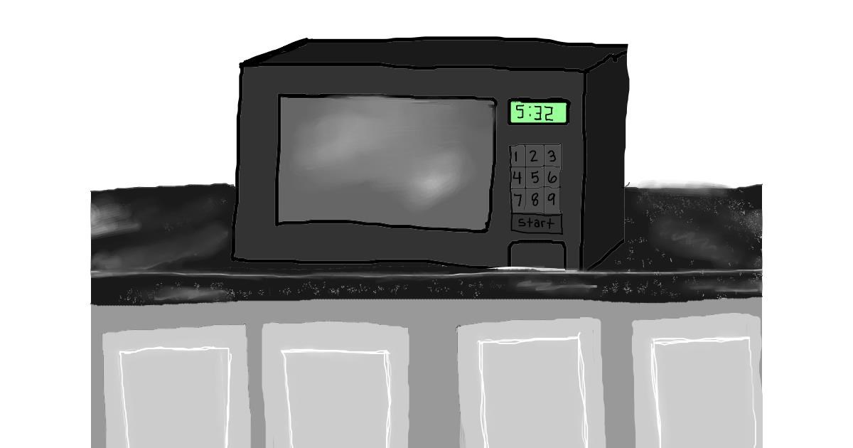 Drawing of Microwave by Randar