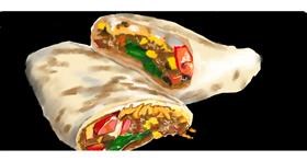Drawing of Burrito by Ghost