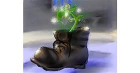 Drawing of Boots by Leo.