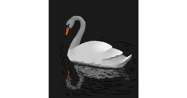 Drawing of Swan by Joze