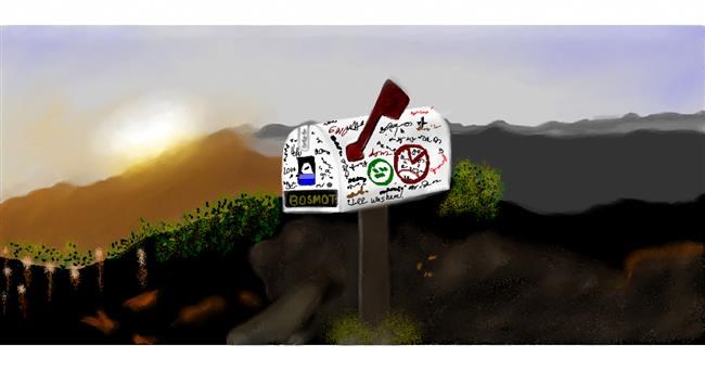 Drawing of Mailbox by Chaching