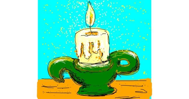 Drawing of Candle by Melocotón
