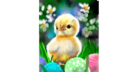 Drawing of Easter chick by Яandi