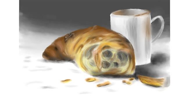 Drawing of Croissant by Wizard