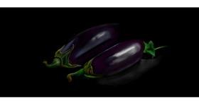 Drawing of Eggplant by Chaching