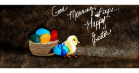 Drawing of Easter chick by Çhåching