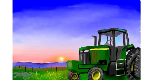 Drawing of Tractor by Rose rocket