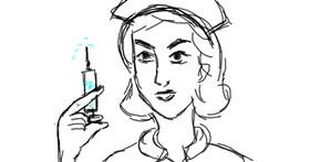 Drawing of Nurse by Vicki