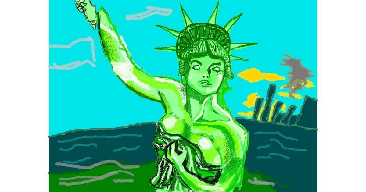 Drawing of Statue of Liberty by 𝐓𝐎𝐏𝑅𝑂𝐴𝐶𝐻™
