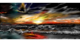 Drawing of Sunset by Çhåching