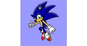 Drawing of Sonic the hedgehog by MaRi