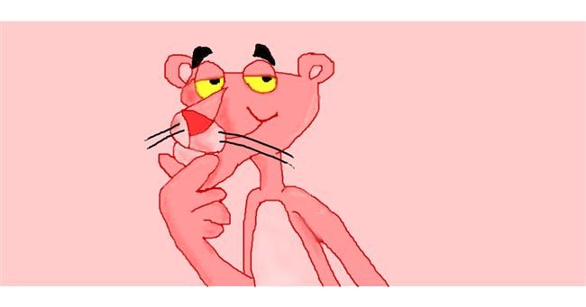 Drawing of Pink Panther by Magic Mushroom