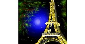 Drawing of Eiffel Tower by Namie
