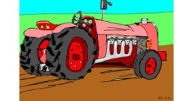 Drawing of Tractor by Kees