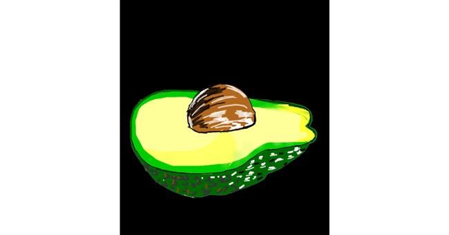 Drawing of Avocado by Zimal