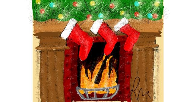 Drawing of Fireplace by Nonuvyrbiznis 