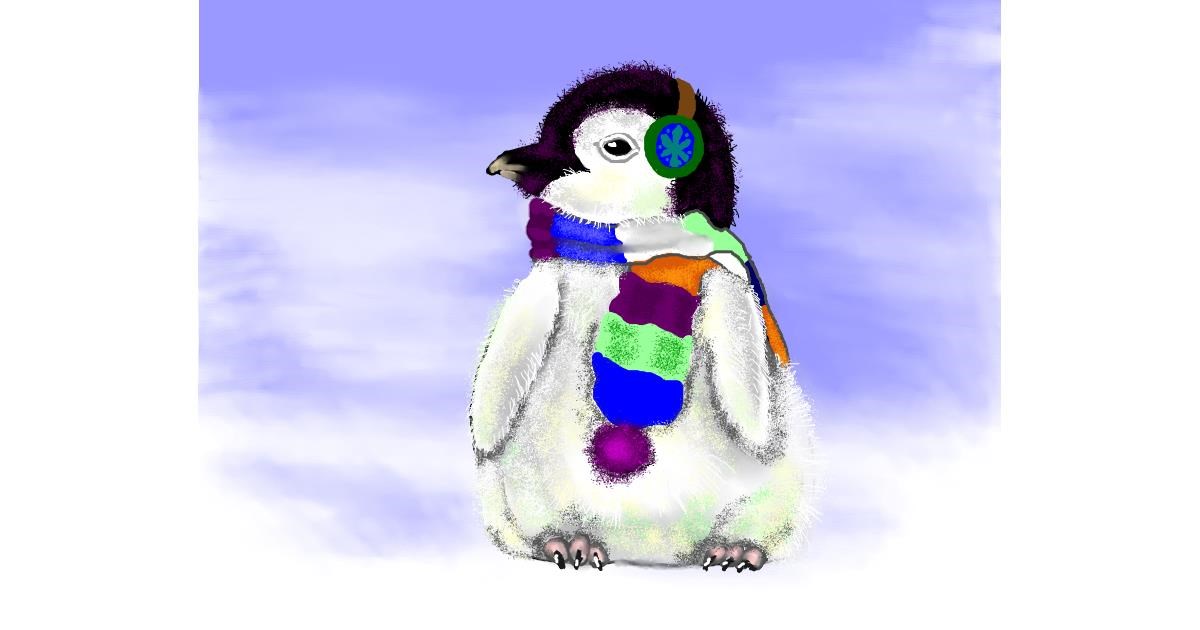 Drawing of Penguin by Cec