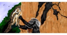 Drawing of Simba (Lion King) by Çhåching