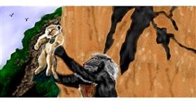 Drawing of Simba (Lion King) by Chaching