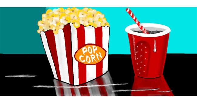 Drawing of Popcorn by Debidolittle