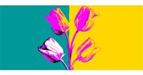 Drawing of Tulips by Annie
