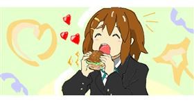 Drawing of Burger by karen