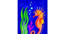 Drawing of Seahorse by GreyhoundMama