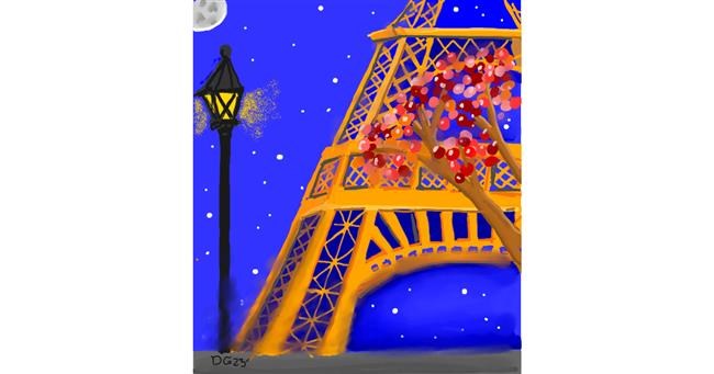 Eiffelturm-Zeichnung von GreyhoundMama