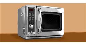 Drawing of Microwave by Annie