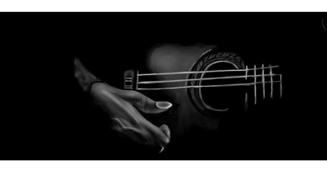 Drawing of Guitar by Chaching