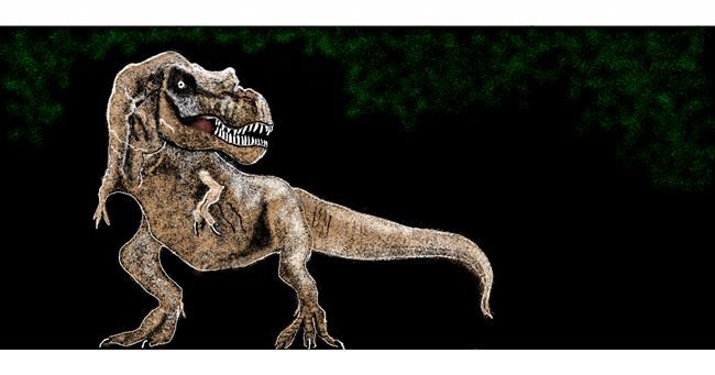 Drawing of Dinosaur by Chaching