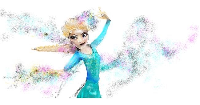 Drawing of Elsa (Disney) by mandy