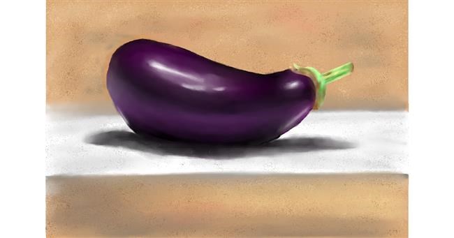 Drawing of Eggplant by Wizard