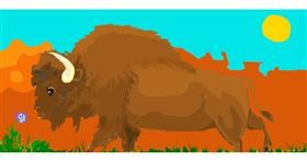 Drawing of Bison by Ēgeria