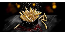 Drawing of French fries by Chaching