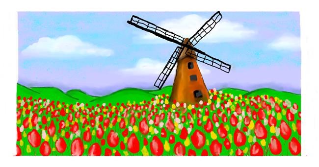 Drawing of Windmill by DebbyLee