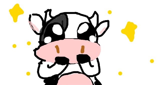 Drawing of Cow by Star