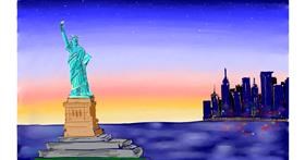 Freiheitsstatue-Zeichnung von Sylv