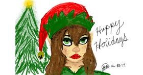 Drawing of Christmas elf by 🍭Cαɳԃყ Sɳαƙҽ🐍