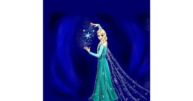 Drawing of Elsa (Disney) by Andromeda