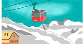 Drawing of Cable car by farah