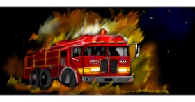 Drawing of Firetruck by Çhåching
