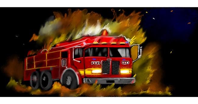 Feuerwehrauto-Zeichnung von Chaching
