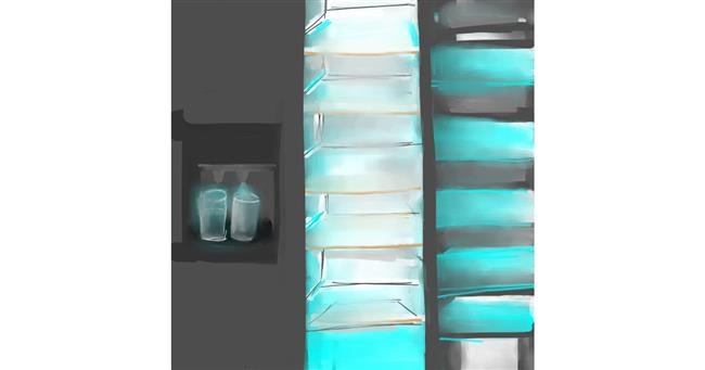Drawing of Refrigerator by Blue New I.k@