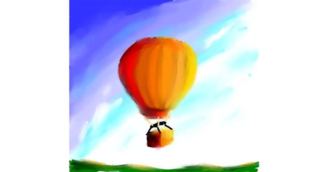 Drawing of Hot air balloon by Jeral
