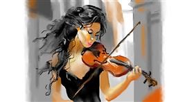 Geige-Zeichnung von Herbert