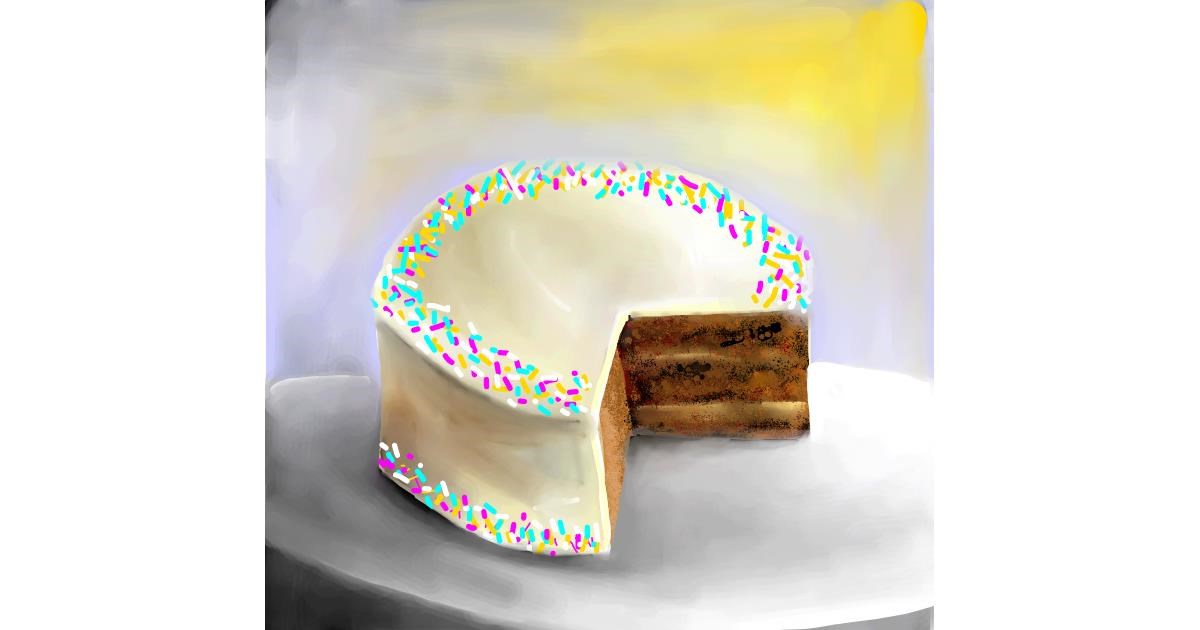 Drawing of Cake by Aastha
