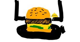 Drawing of Burger by Maddie